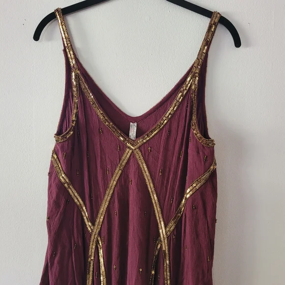 Free People Intimately In Heaven Embelished Slip Dress Small - Picture 6 of 11